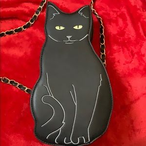 Witchy black cat purse